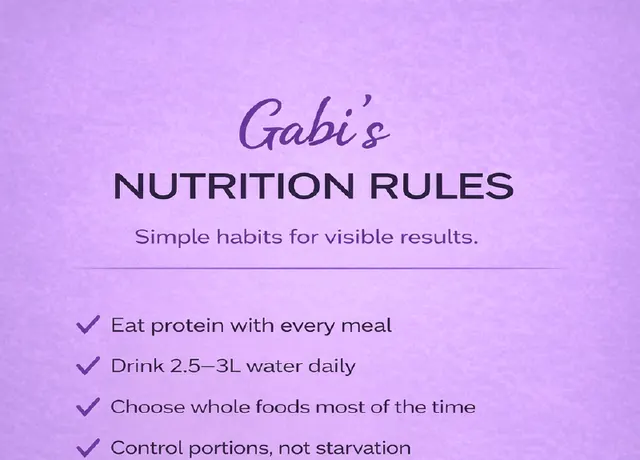 Top of page 11 of the 30 Day Body Reset: Gabi's nutrition rules.
